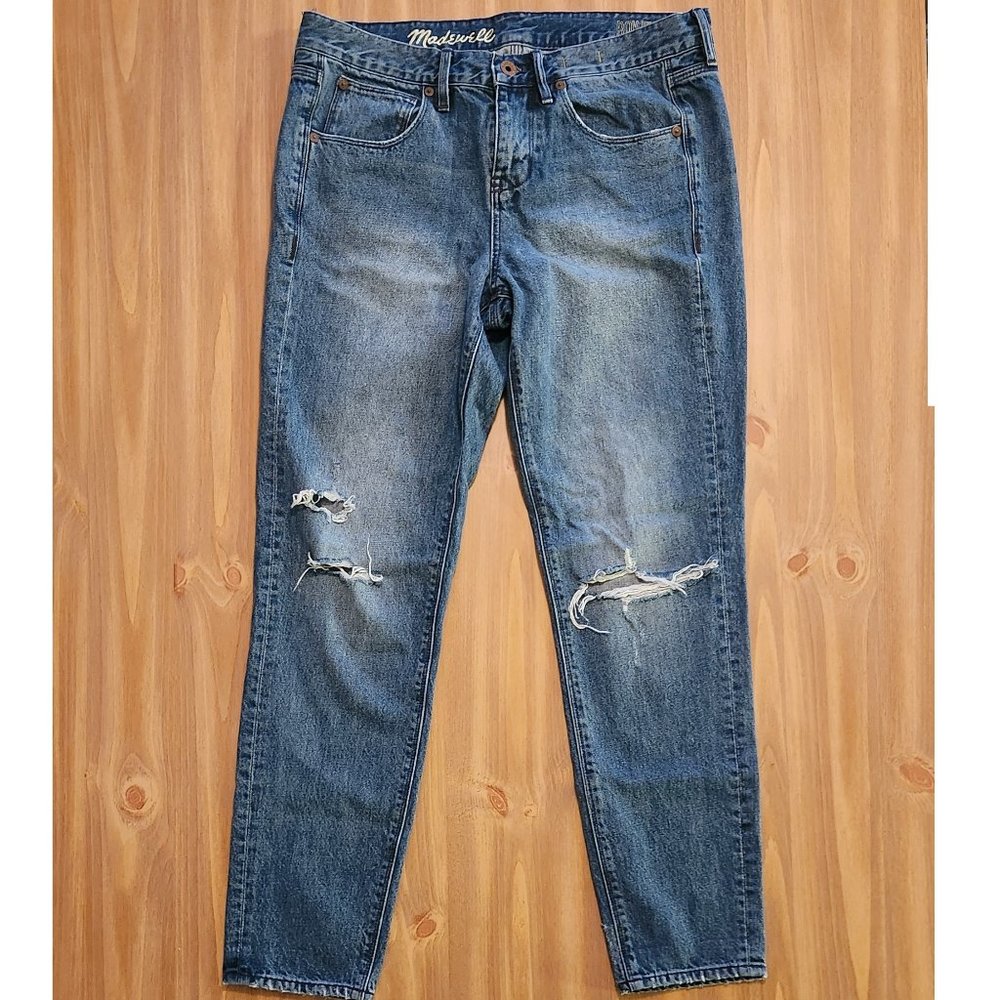 Madewell Distressed Boyjean Size 26 High Rise Relaxed Fit Size 26